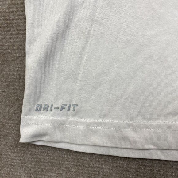 Nike Shirt White Dri fit Just Do It Gym Athletic Men’s Size Large - Picture 3 of 15